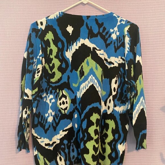 NWOT Joseph A Gorgeous Colored Pattern Cardigan - Picture 7 of 10
